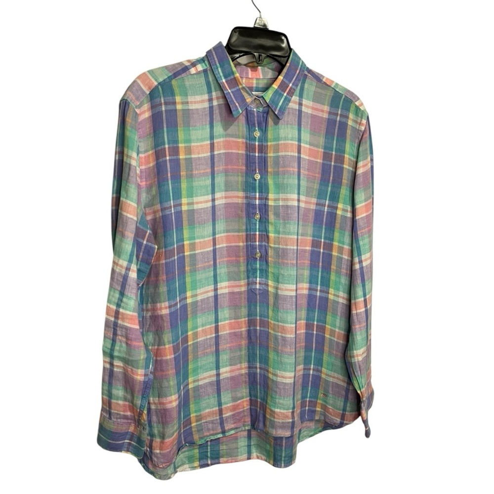 Southern Tide Pastel Pullover Multicolor Plaid Shirt